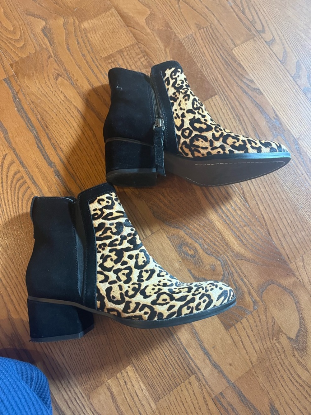 Splendid Women's Leopard Print Ankle Boots - Black & Tan